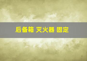 后备箱 灭火器 固定